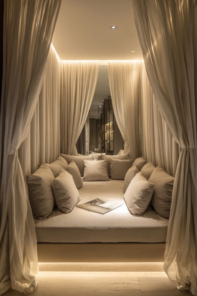Curtained Bed Alcove