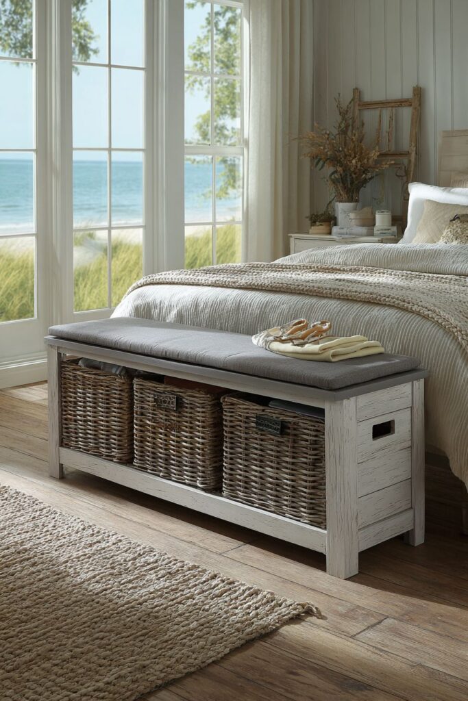 Coastal Bench Storage for Relaxed Organization