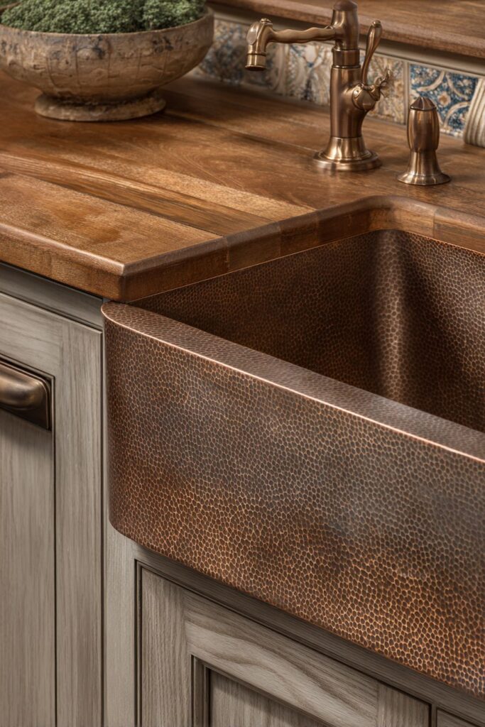 Authentic Copper Sink Character