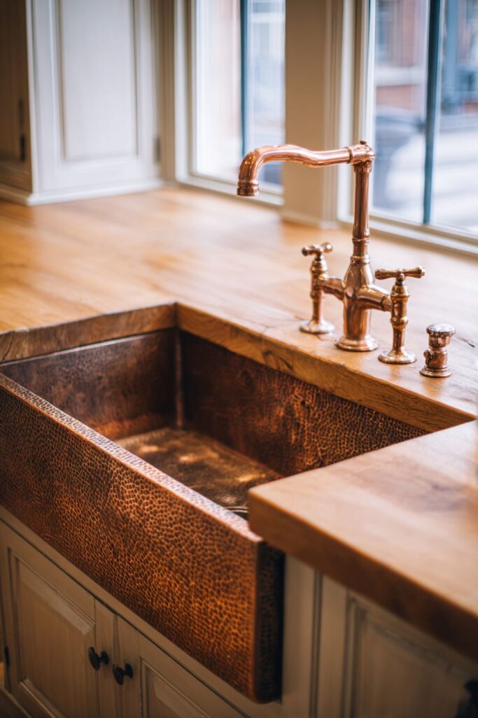 Authentic Copper Sink Character