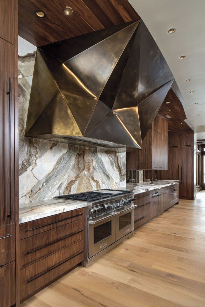Statement Hood with Geometric Metalwork