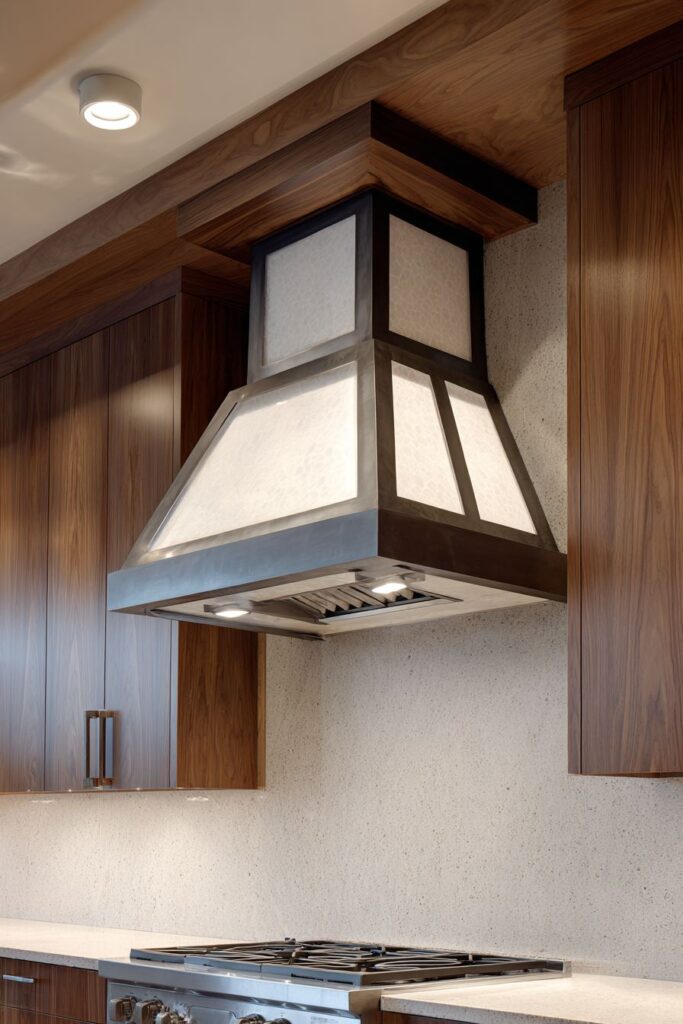 Statement Hood with Geometric Metalwork