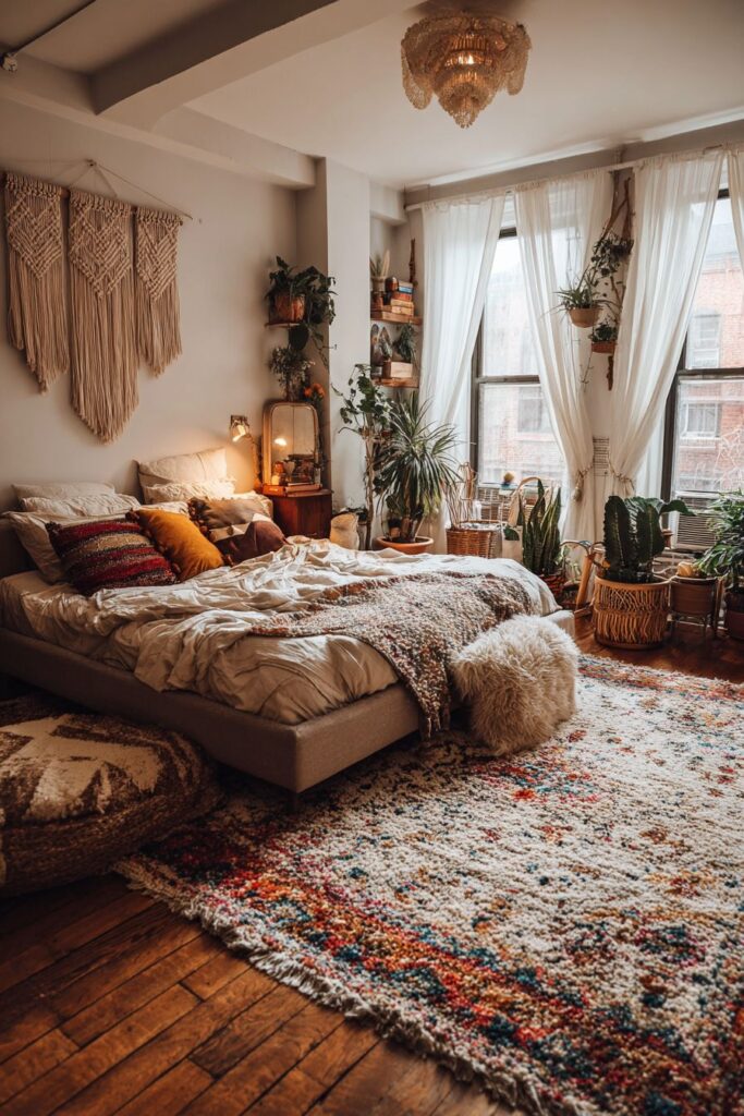 Bohemian Layered Textiles and Natural Elements