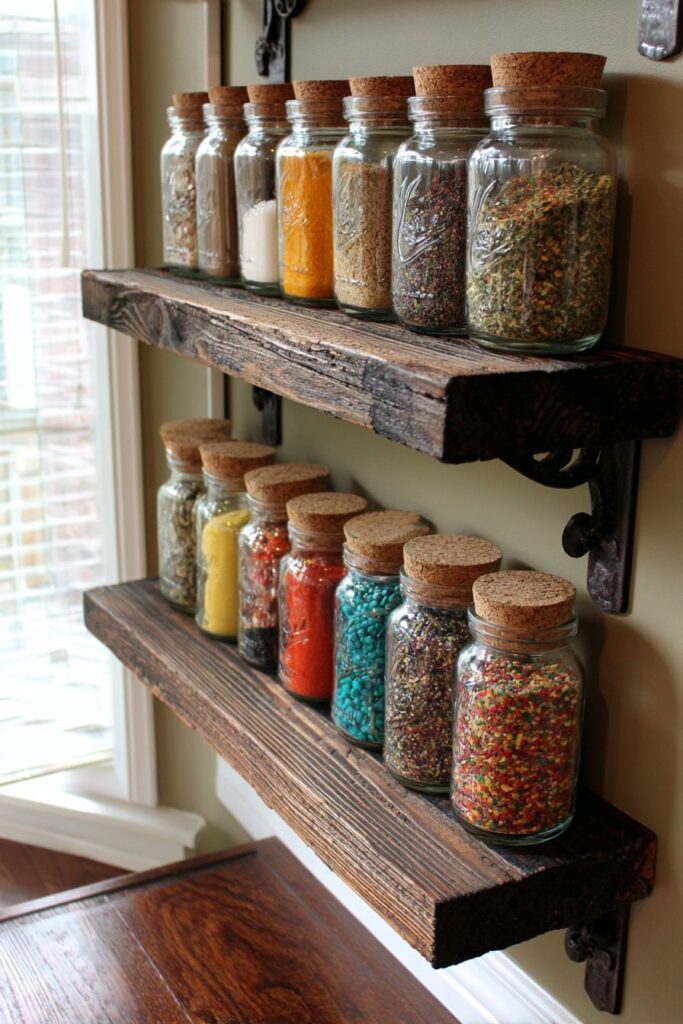 Rustic Barnwood Floating Shelves Charm