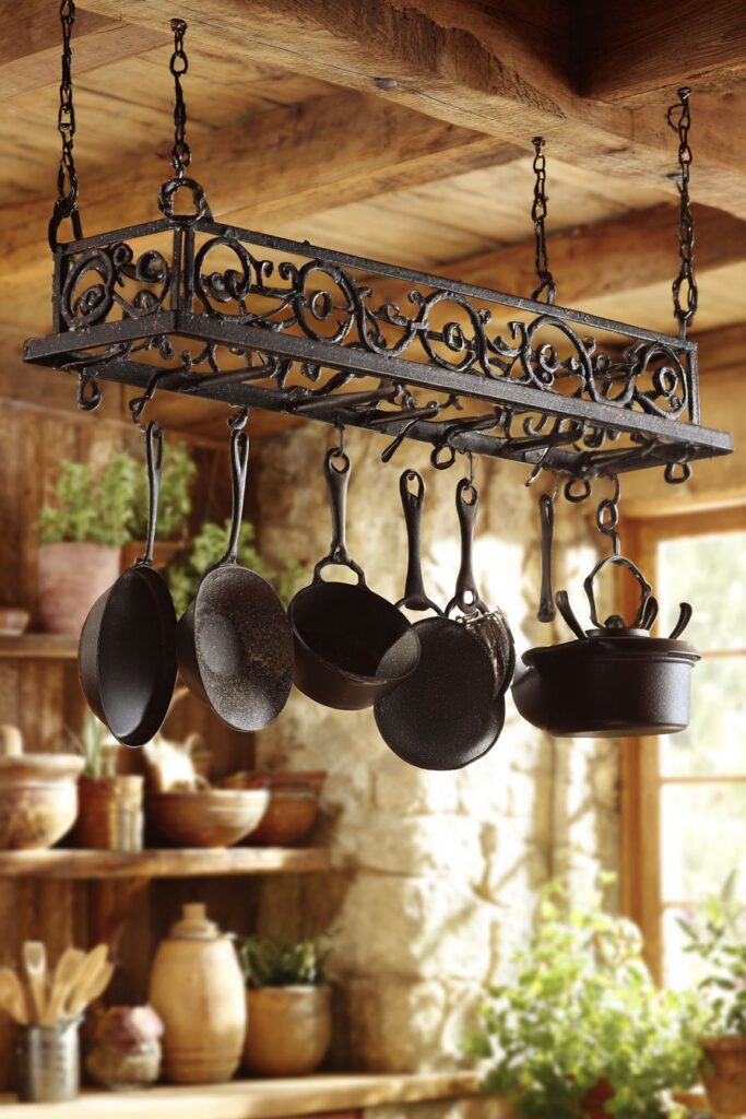 Functional Pot Rack Craftsmanship