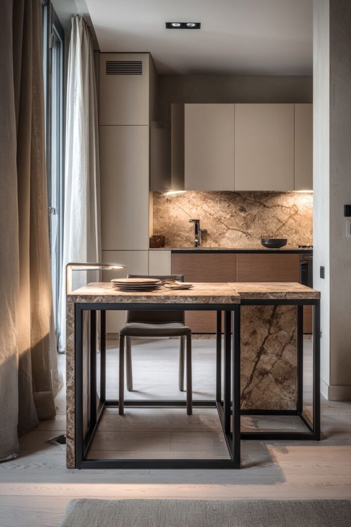 Compact Marble-Look Studio Solution