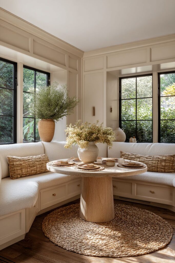 Cozy Cream Breakfast Nook Integration