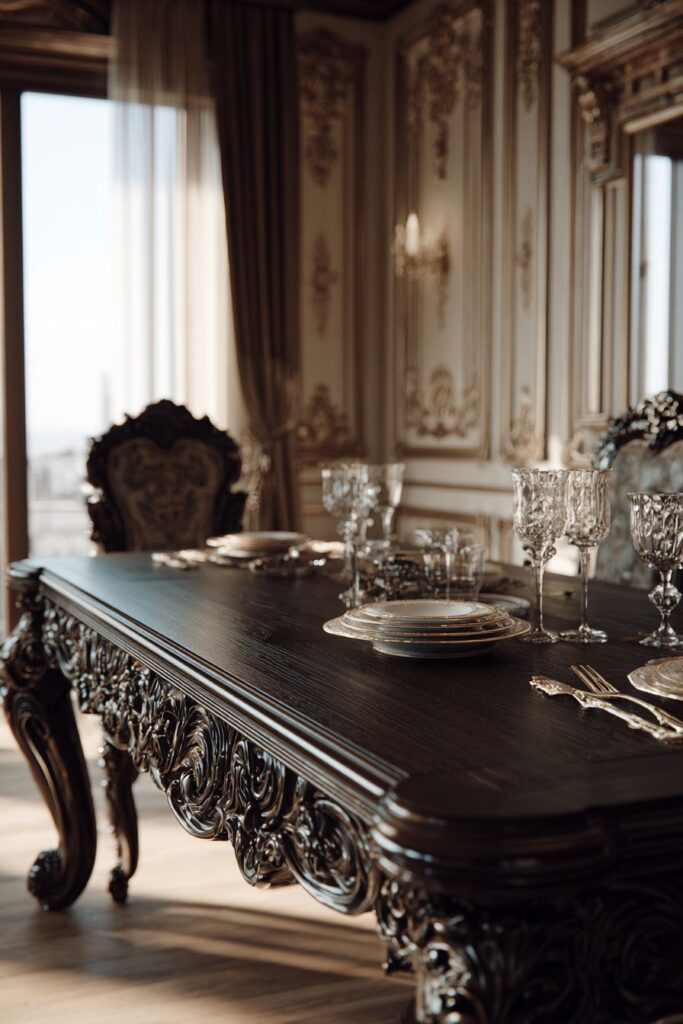 Traditional Dark Walnut Elegance