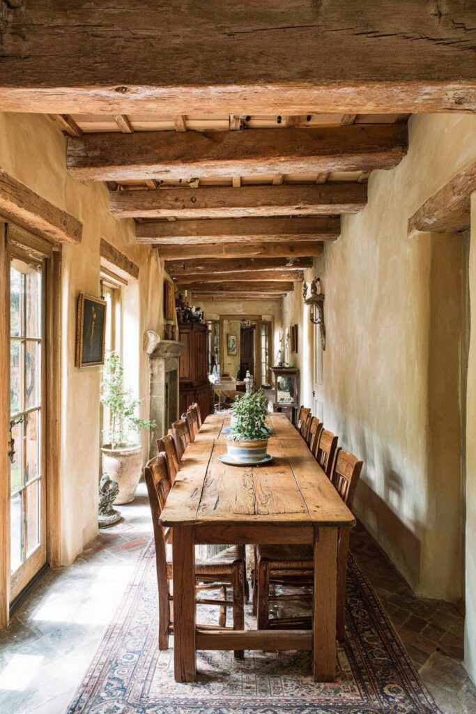 Rustic Farmhouse Character in Narrow Proportions