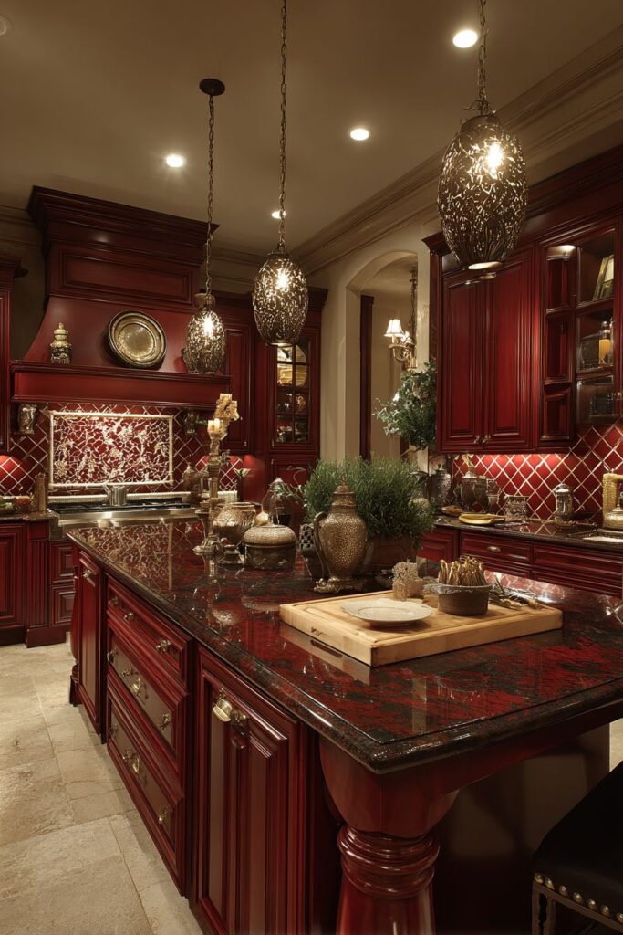 Traditional Red Mahogany Sophistication