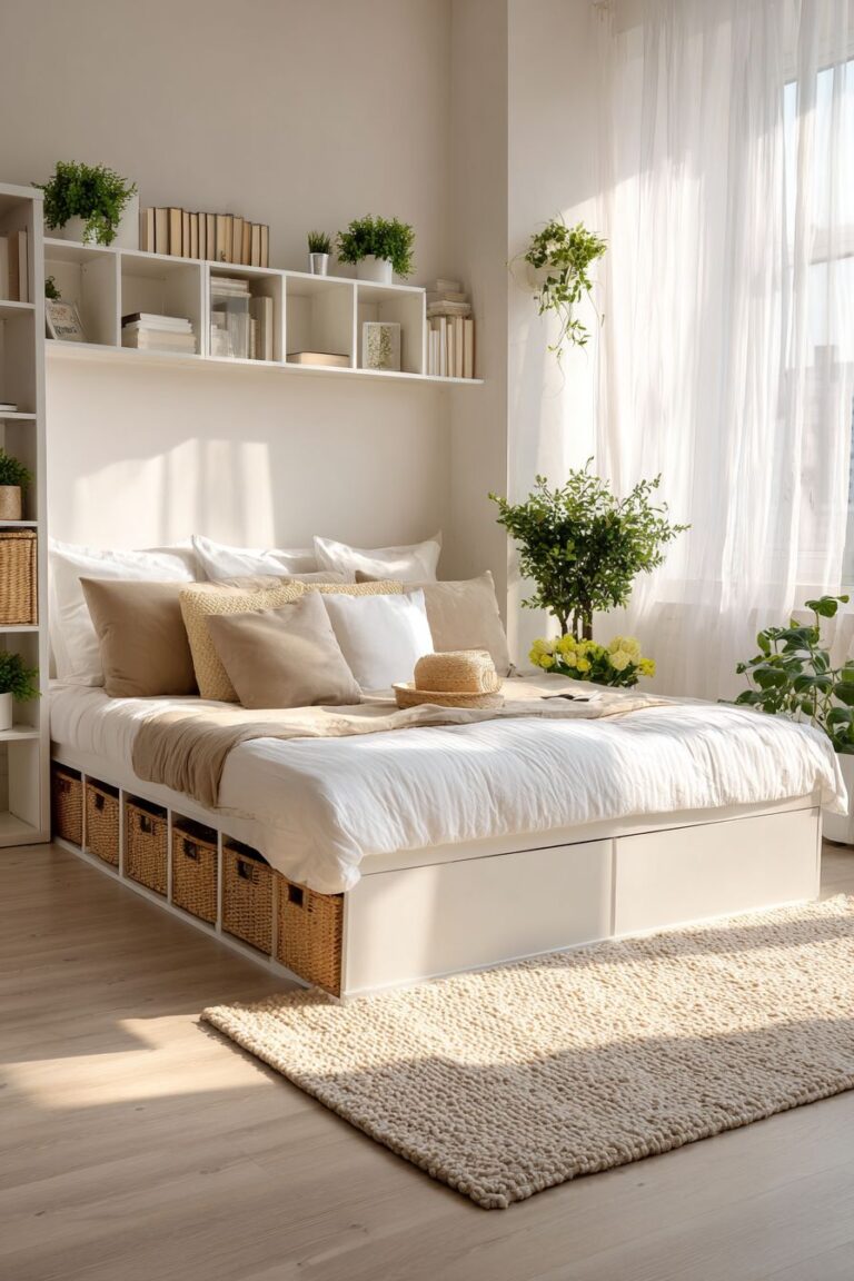 Beige and white bedroom ideas