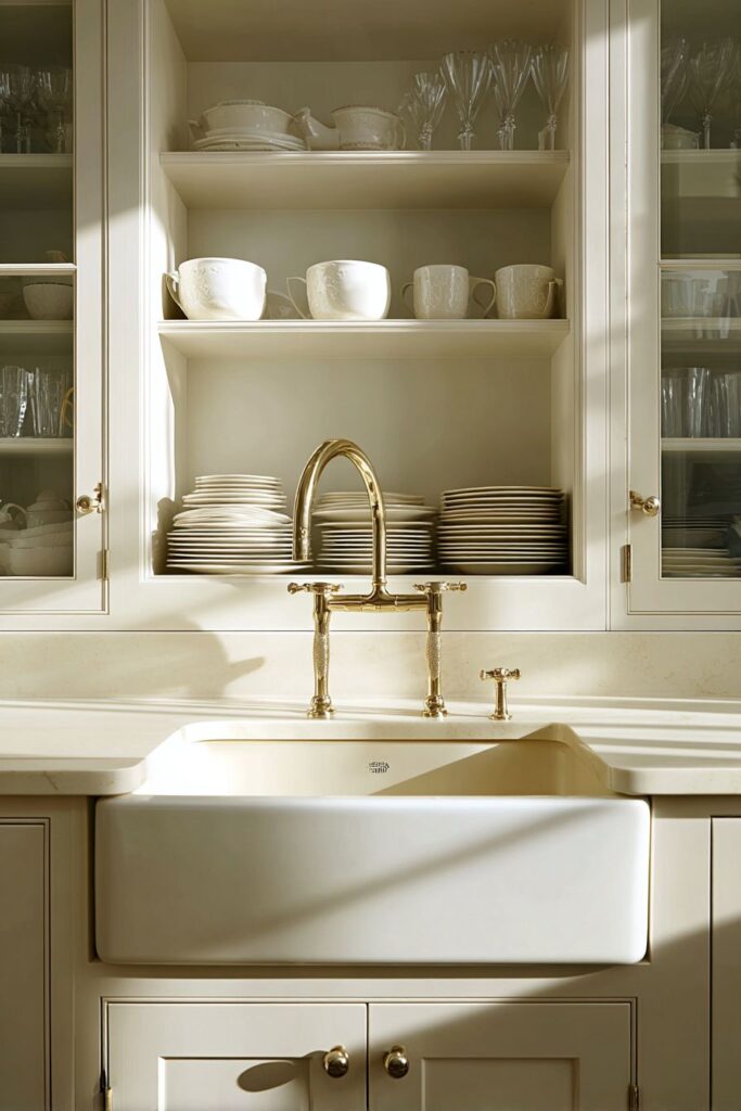 Elegant Cream Farmhouse Sink Statement