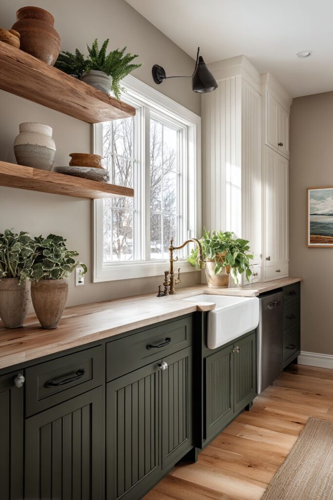 Two-Toned Green and White Harmony