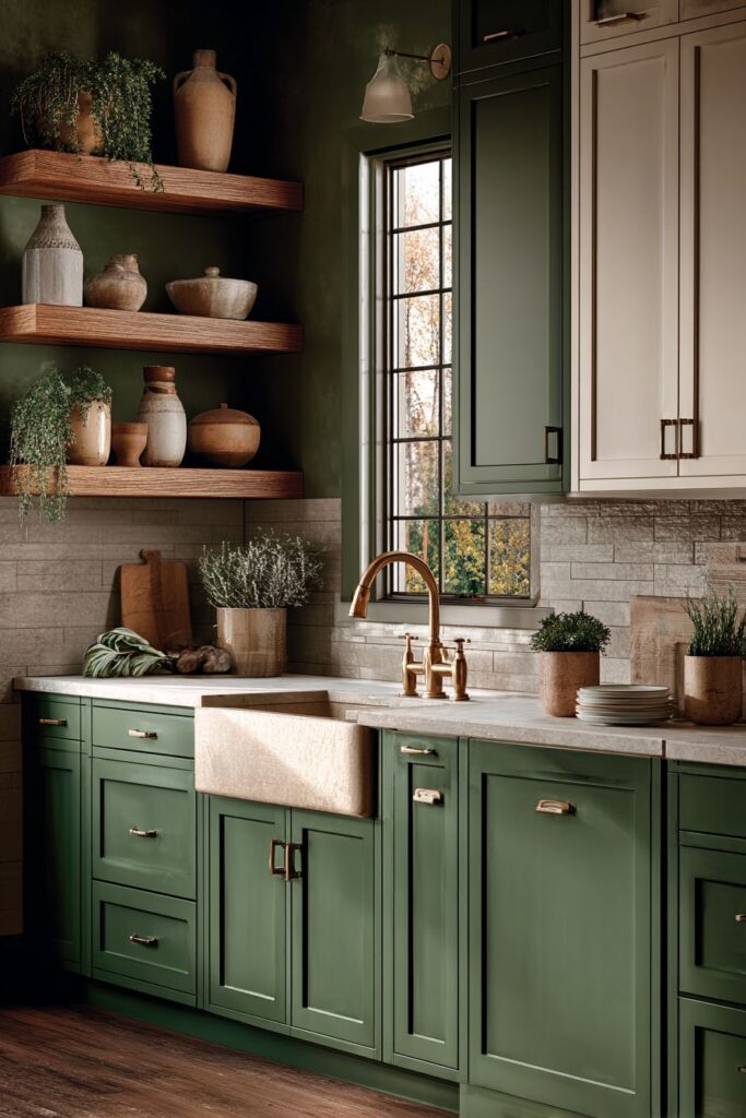 Two-Toned Green and White Harmony