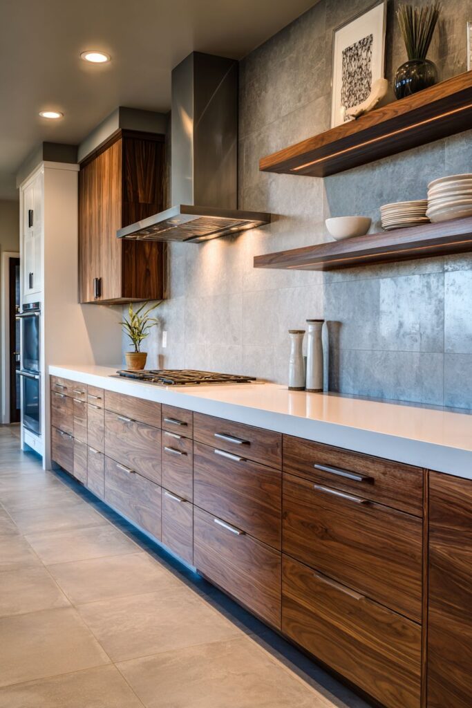 Dramatic Stone Accent with Integrated Hood Design