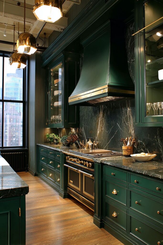 Luxurious Bottle Green Opulence