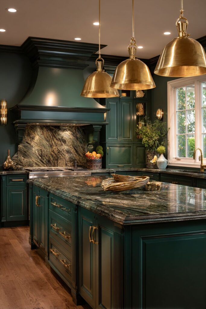 Luxurious Bottle Green Opulence