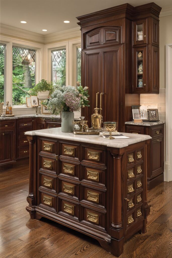 Traditional Mahogany Cabinet Craftsmanship