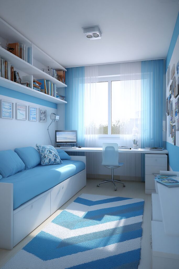 L-Shaped Corner Bed Layout