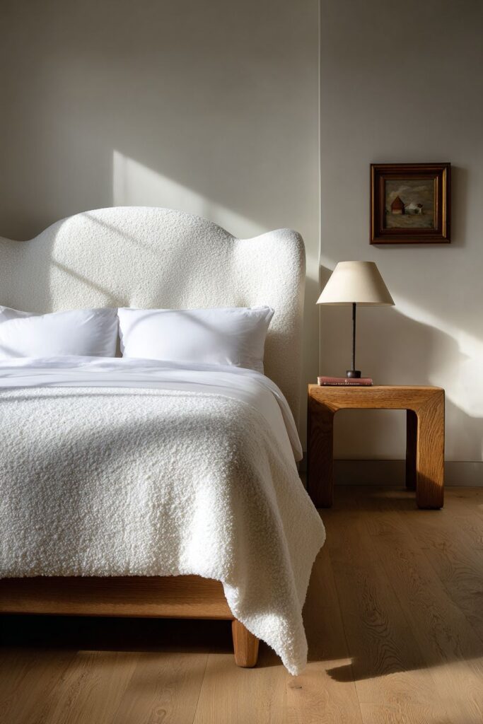 Scandinavian Arched Boucle Minimalism