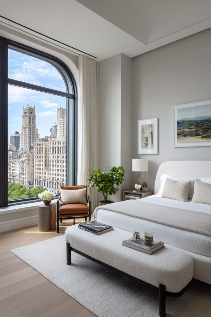 Scandinavian Arched Boucle Minimalism