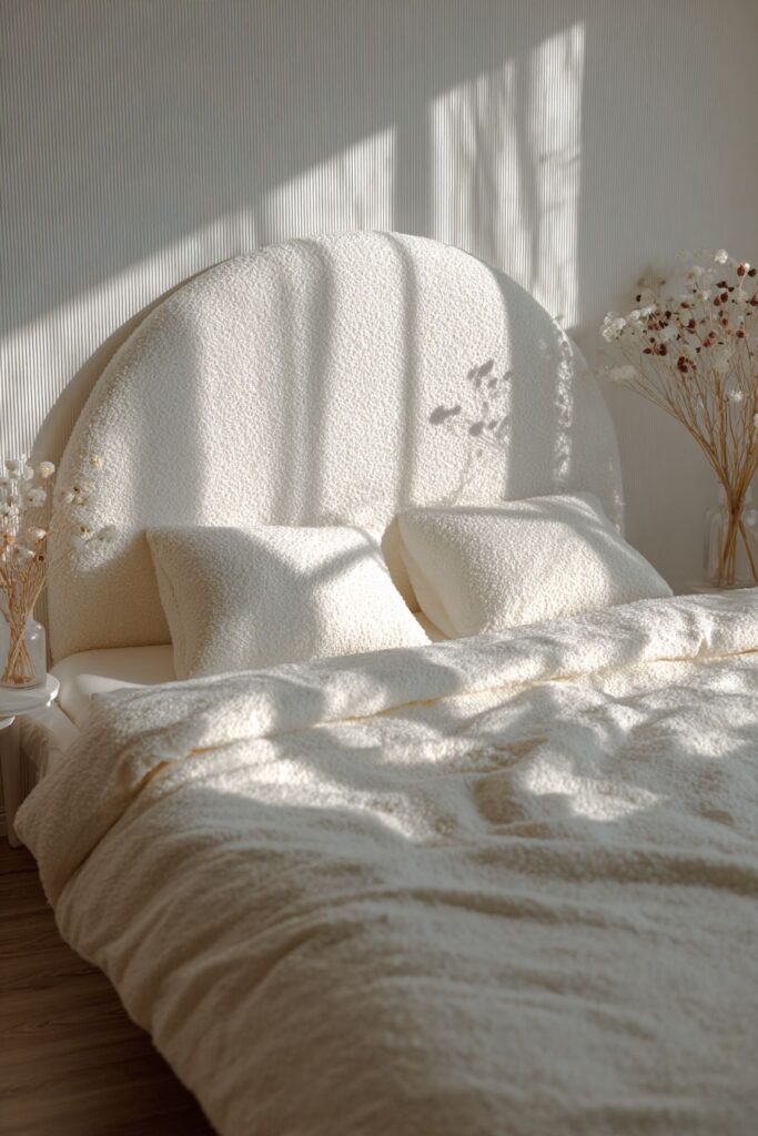 Scandinavian Arched Boucle Minimalism