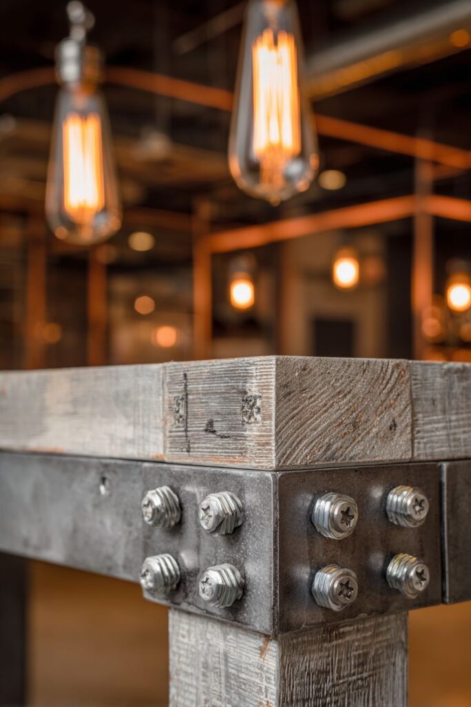 Industrial Metal and Distressed Wood Fusion