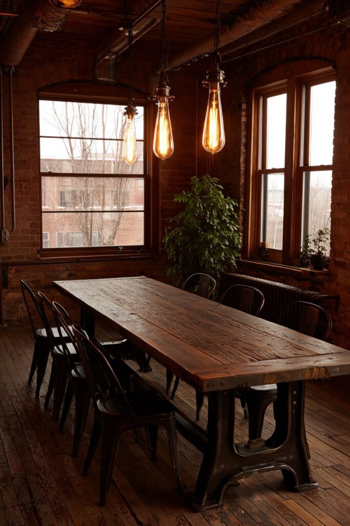 Industrial Metal and Distressed Wood Fusion