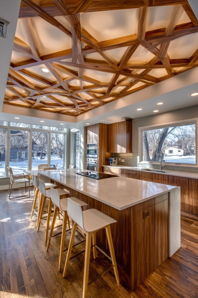 Architectural Drama with Exposed Beam Ceiling