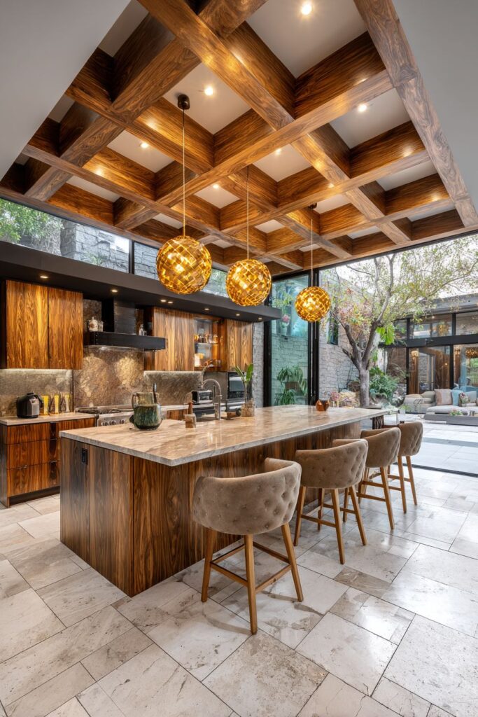 Architectural Drama with Exposed Beam Ceiling