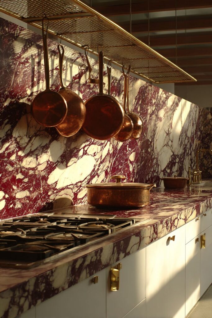 Red Marble Statement Luxury