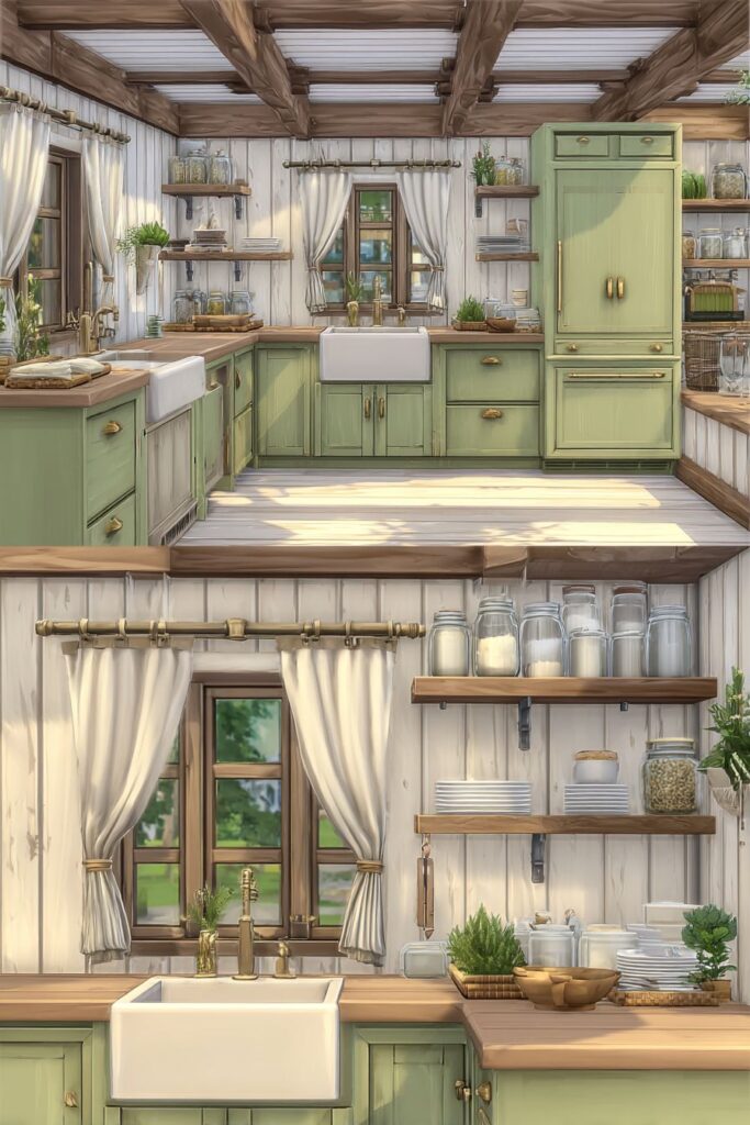 Cozy Farmhouse Shiplap Kitchen