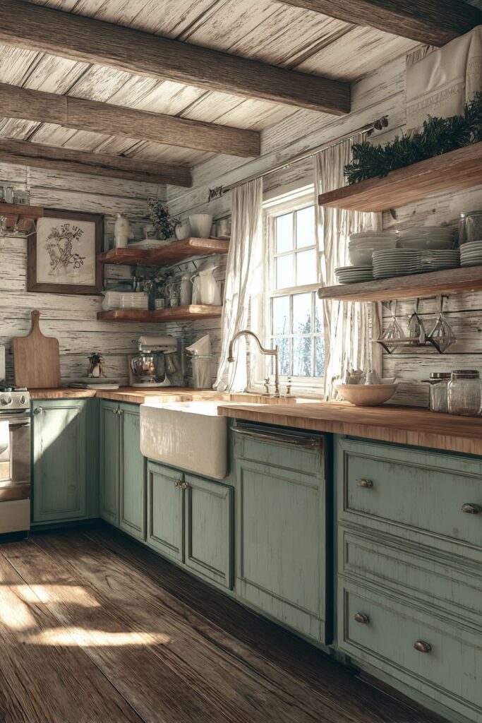 Cozy Farmhouse Shiplap Kitchen