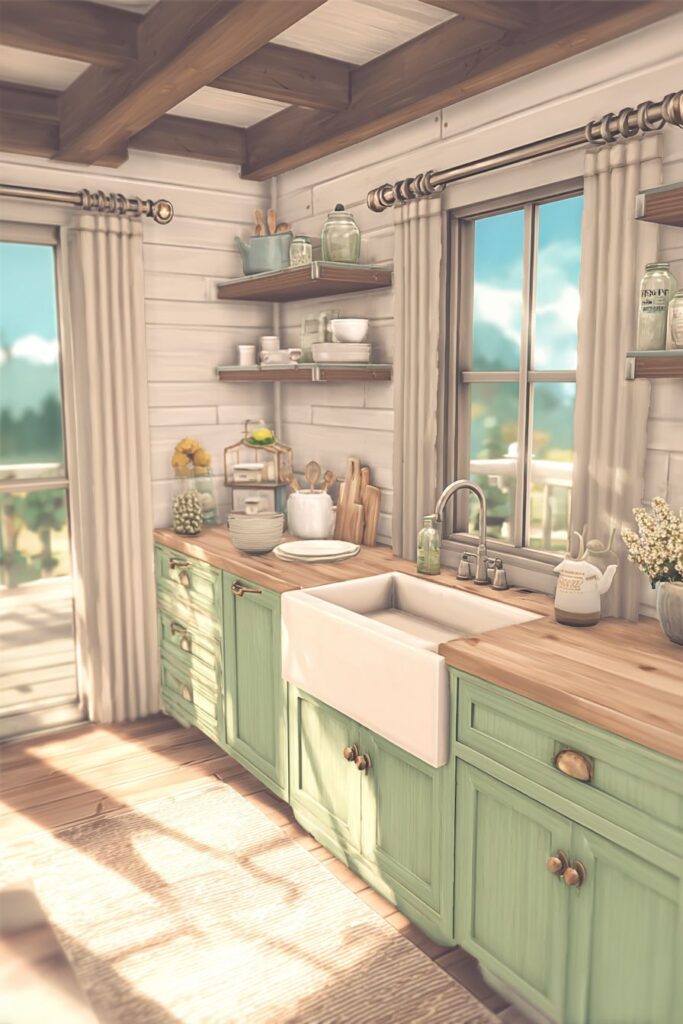 Cozy Farmhouse Shiplap Kitchen