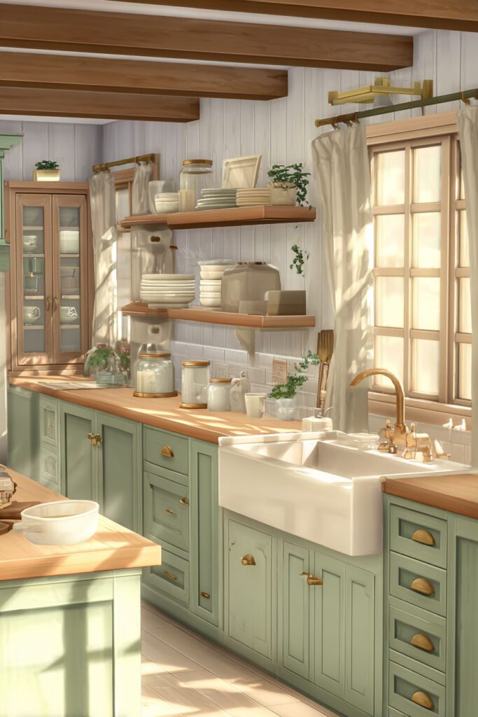 Cozy Farmhouse Shiplap Kitchen