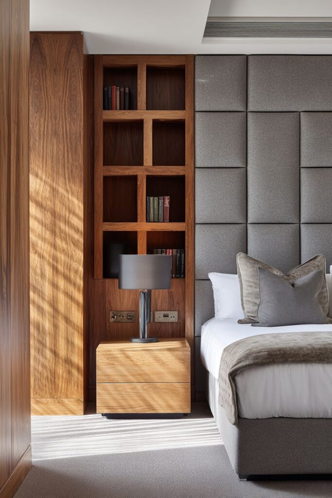 Integrated Headboard Storage for Seamless Wall Solutions
