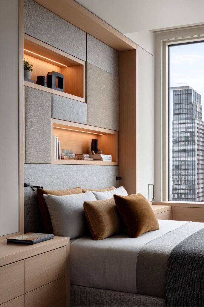 Integrated Headboard Storage for Seamless Wall Solutions