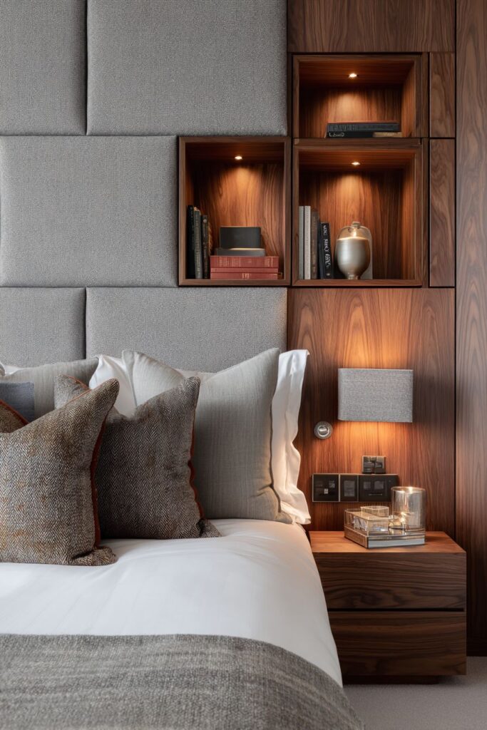 Integrated Headboard Storage for Seamless Wall Solutions