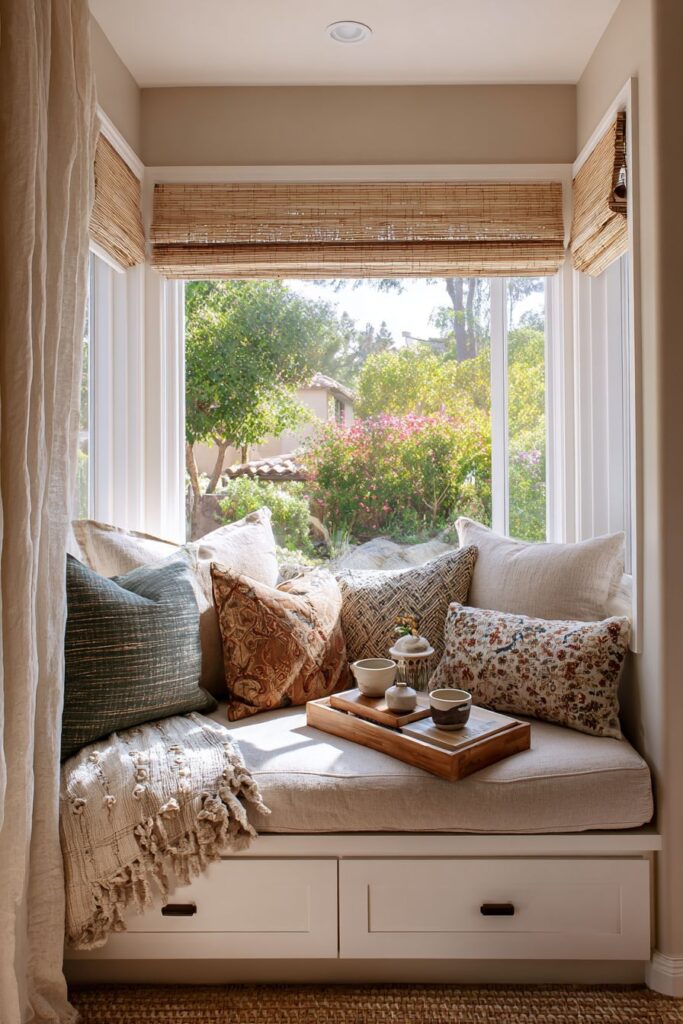 Window Seat Sanctuary with Layered Comfort