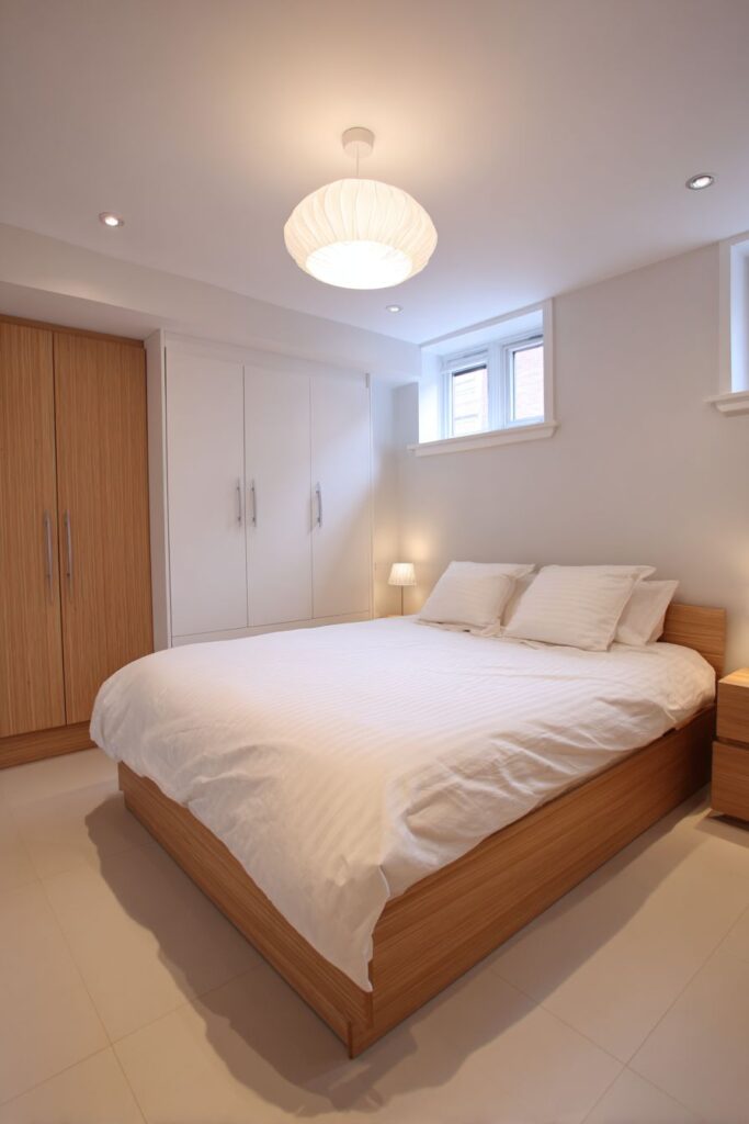 Minimalist Basement Bedroom Sanctuary