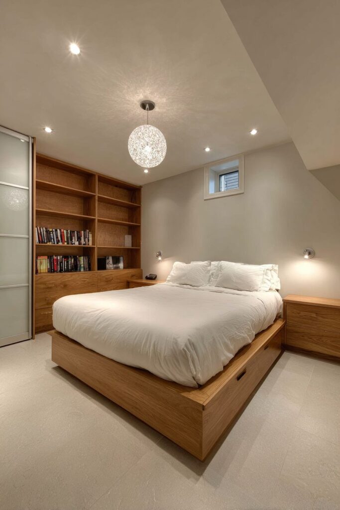 Minimalist Basement Bedroom Sanctuary