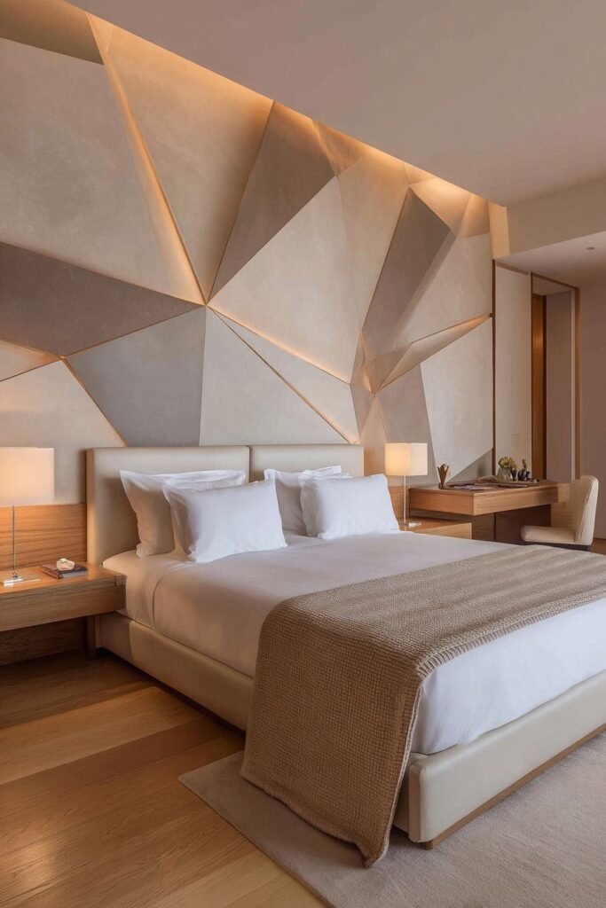 Modern Geometric Statement Wall