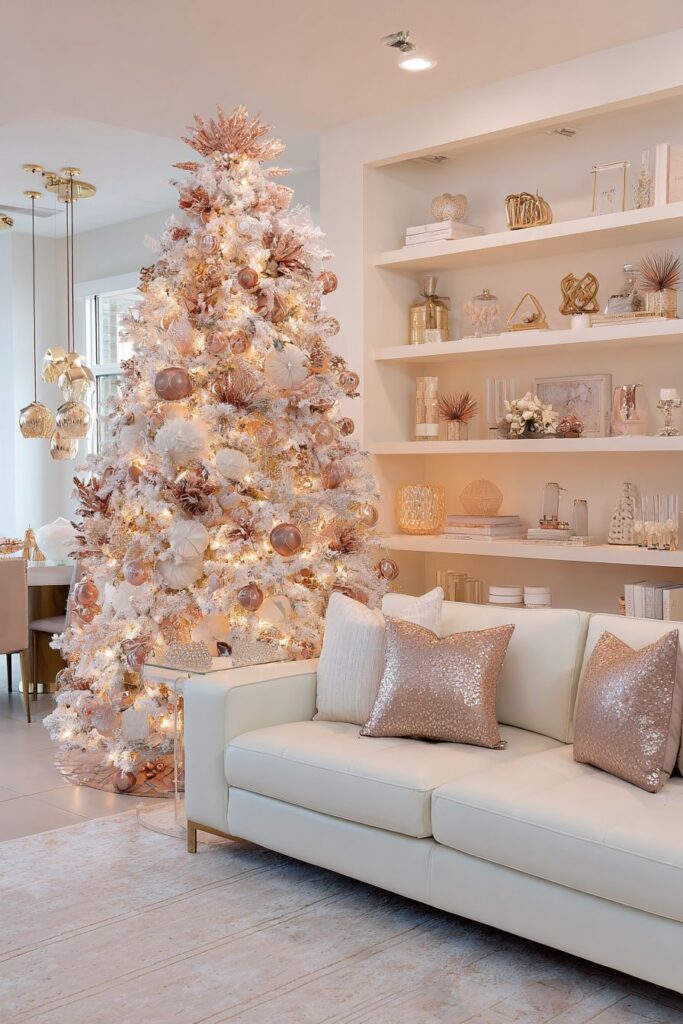 Contemporary Rose Gold Holiday Elegance
