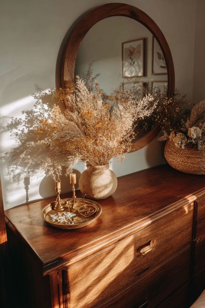 Vintage Dresser Vignette with Curated Beauty