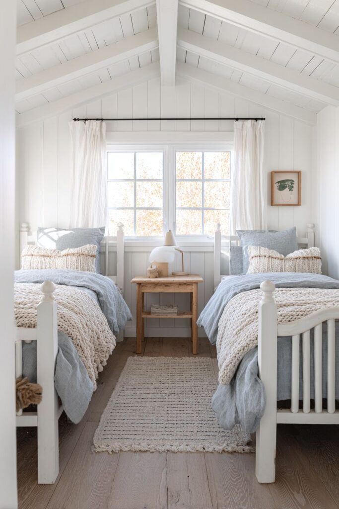 BRIGHT SCANDINAVIAN-INSPIRED TWIN BED SANCTUARY