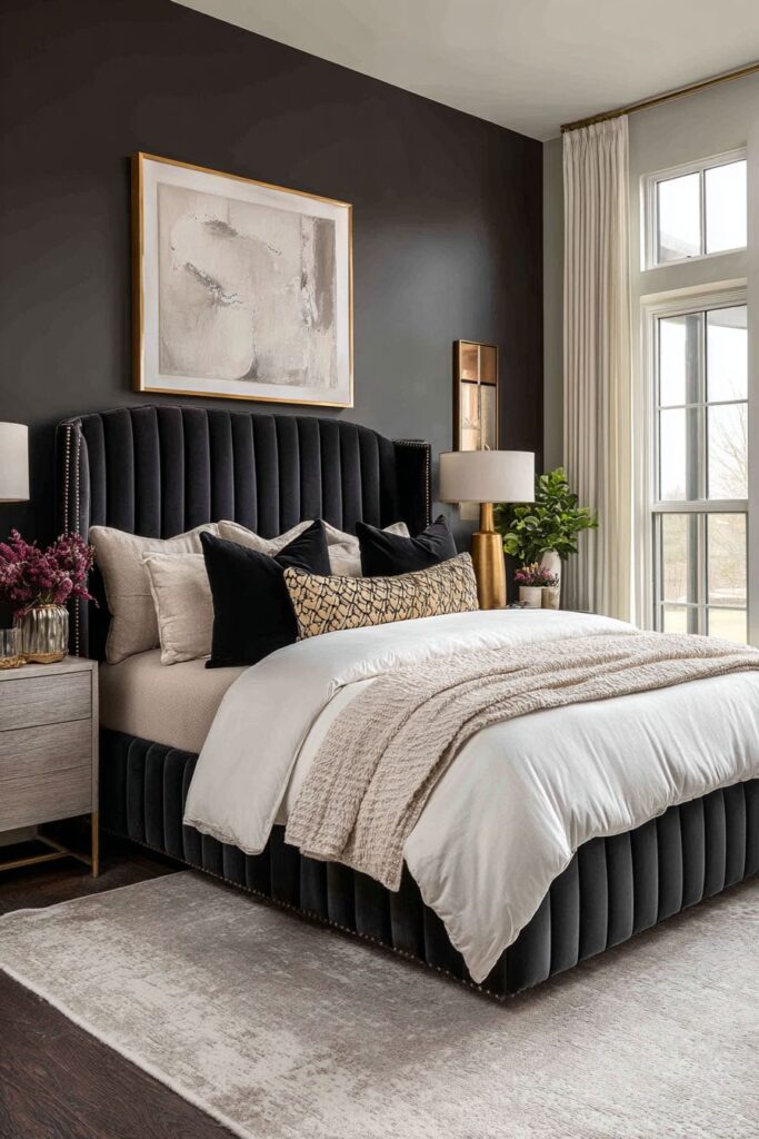 Luxurious Velvet and Brass Elegance