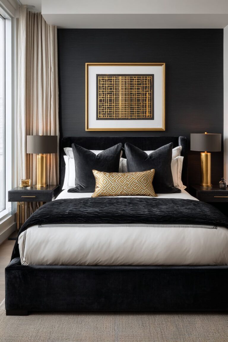 Black and Gold Bedroom Ideas