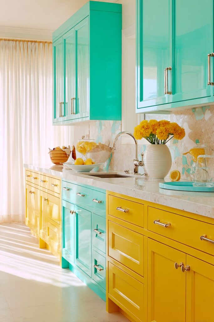 Energetic Two-Tone Cabinet Drama