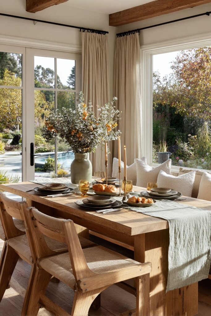 Rustic Farmhouse Elegance with Natural Textures