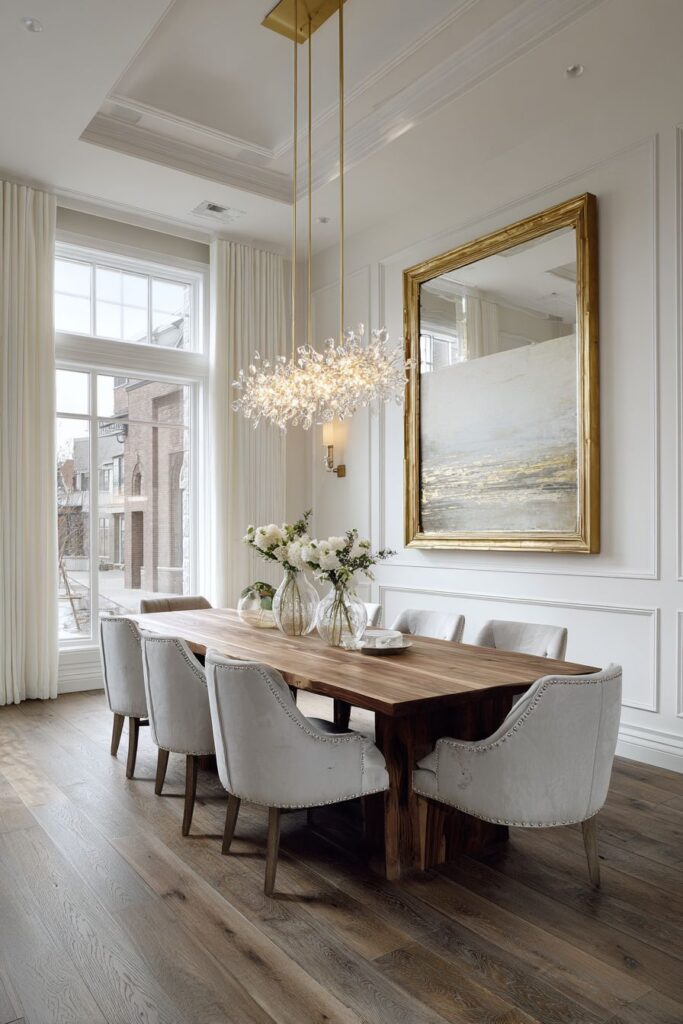 Walnut Elegance with Velvet Sophistication